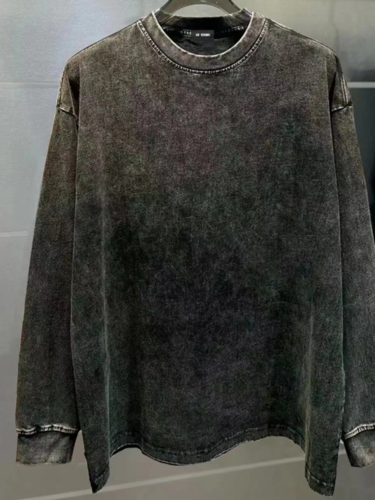 T-shirt Retrò Americana a Maniche Lunghe, Versatile e Comoda per Primavera e Autunno, Moda Unisex