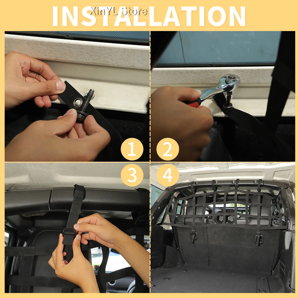 Car Rear Seat Trunk Isolation - Car Cargo Net Trunk ulasan dan harga