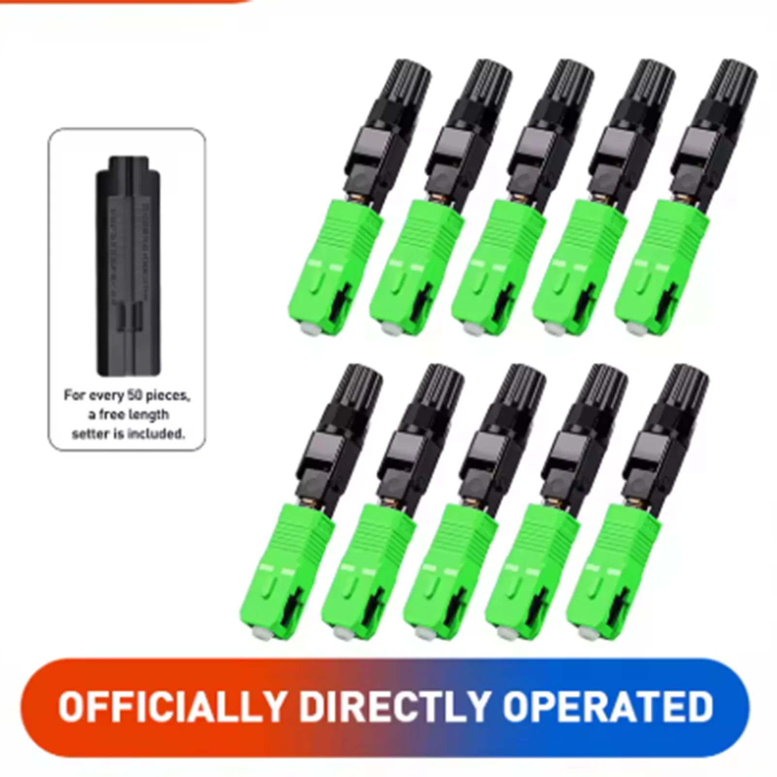 10 Pieces SC APC Fast Fiber Quick Connector FTTH SC/APC Pre-terminated Connector Cable Adapter Tools And Supplies