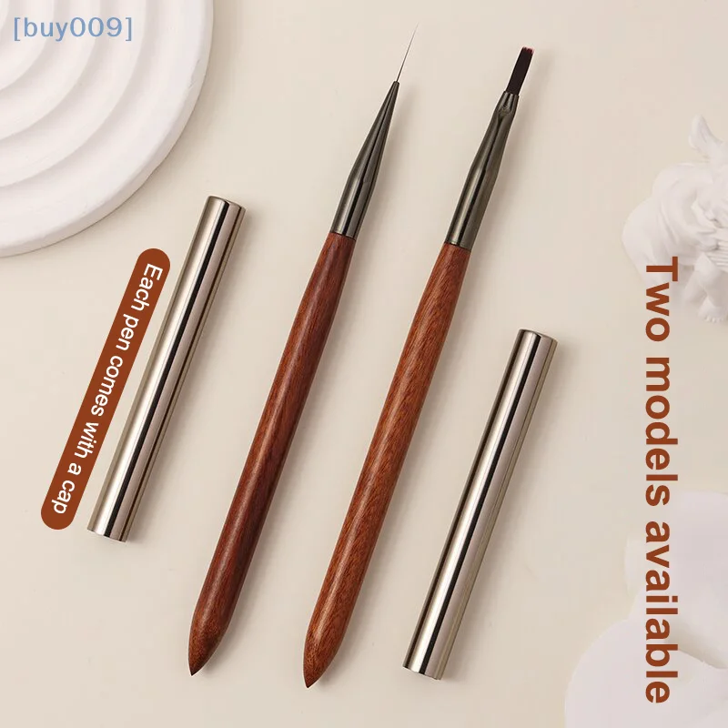 【buy009】متين خشب الصندل القطب مسمار فرشاة فنية المهنية مسمار بطانة فرشاة مسمار الفن العلاج بالضوء القلم مسمار اللوحة فرشاة