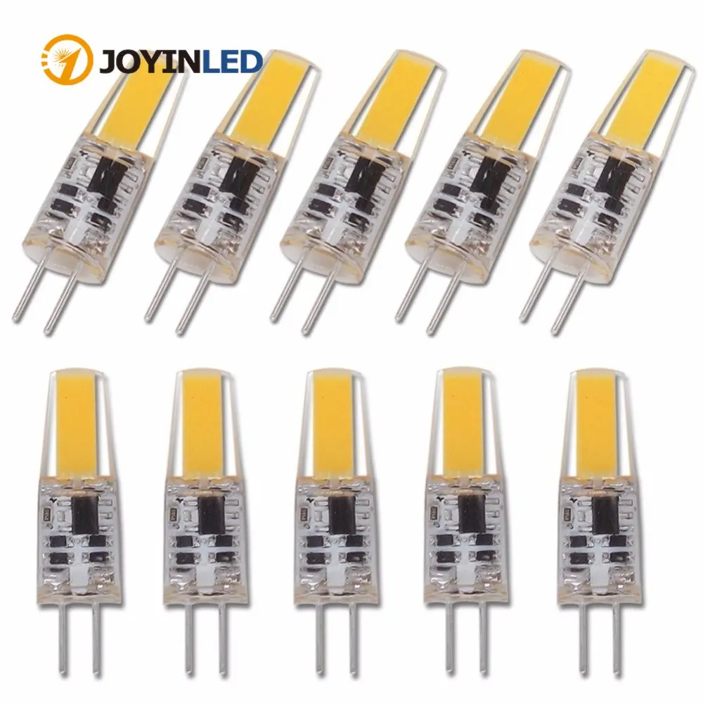 8PCS COB G4 LED COB Lamp 6W Bulb AC DC 12V 220V Candle Silicone Lights Replace 60W Halogen Chandelier Spotlight