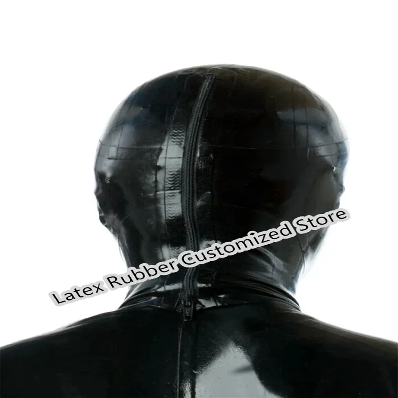 Latex Hood Mask Open Mouth Hole Headgear Headpiece Women Men Mask Hood Sexy Lingerie Headgear Halloween Cosplay Costumes