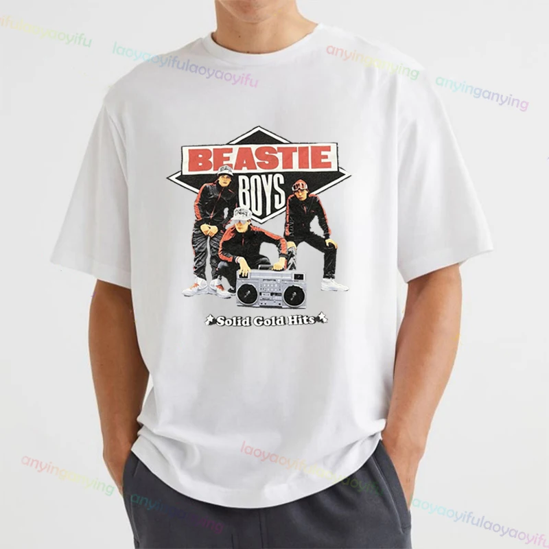 Y2k-Beastie-boys-Rock Band Graphic Pattern T Shirt Cotton Short Sleeve Tee Hip Hop Streetwear Harajuku Mens Clothing Womens Top