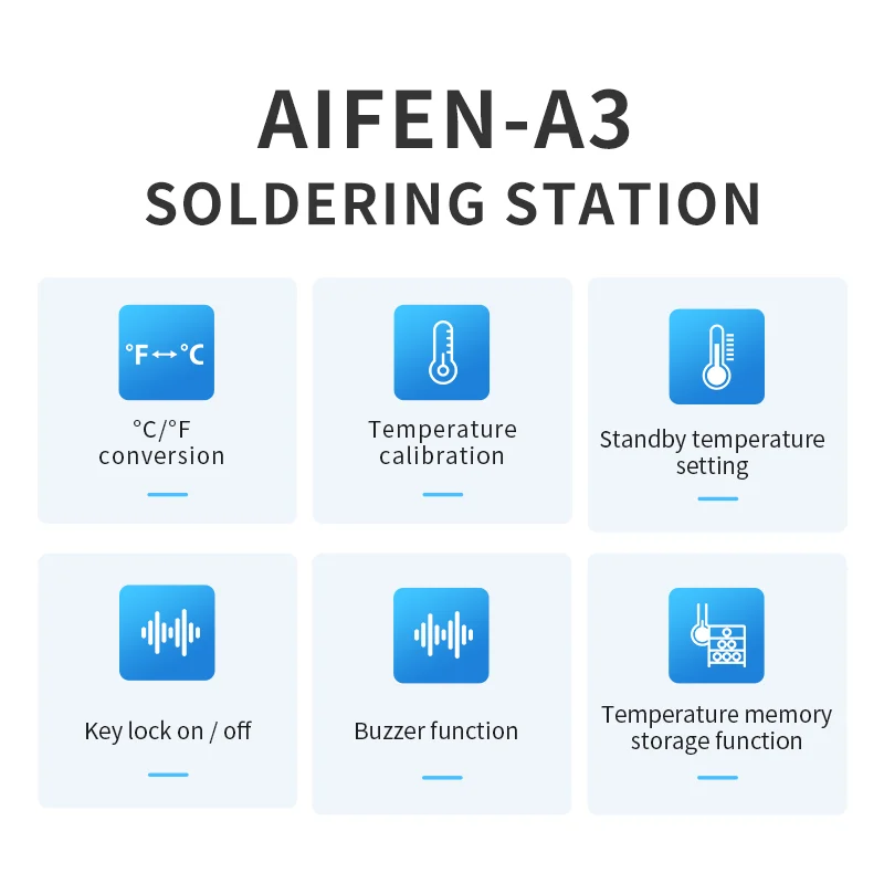 AIFEN-A3 Estação De Solda, Compatível Original De Ferro De Solda Ponta, 210, 245, 115 Handle, chumbo-rol para BGA, PCB Repair Solda Estação