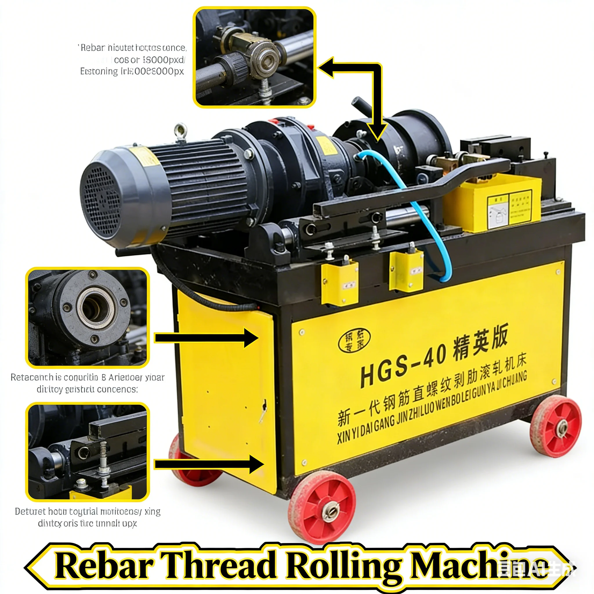 

Customized CNC Thread Rolling Rebar Coupler Machine With Essential Motor Core Component