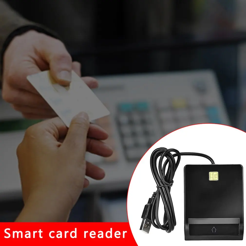 2023 New USB Smart Card Reader For Bank Card IC/ID EMV card Reader High Quality for Windows 7 8 10 Linux OS USB-CCID ISO 7816