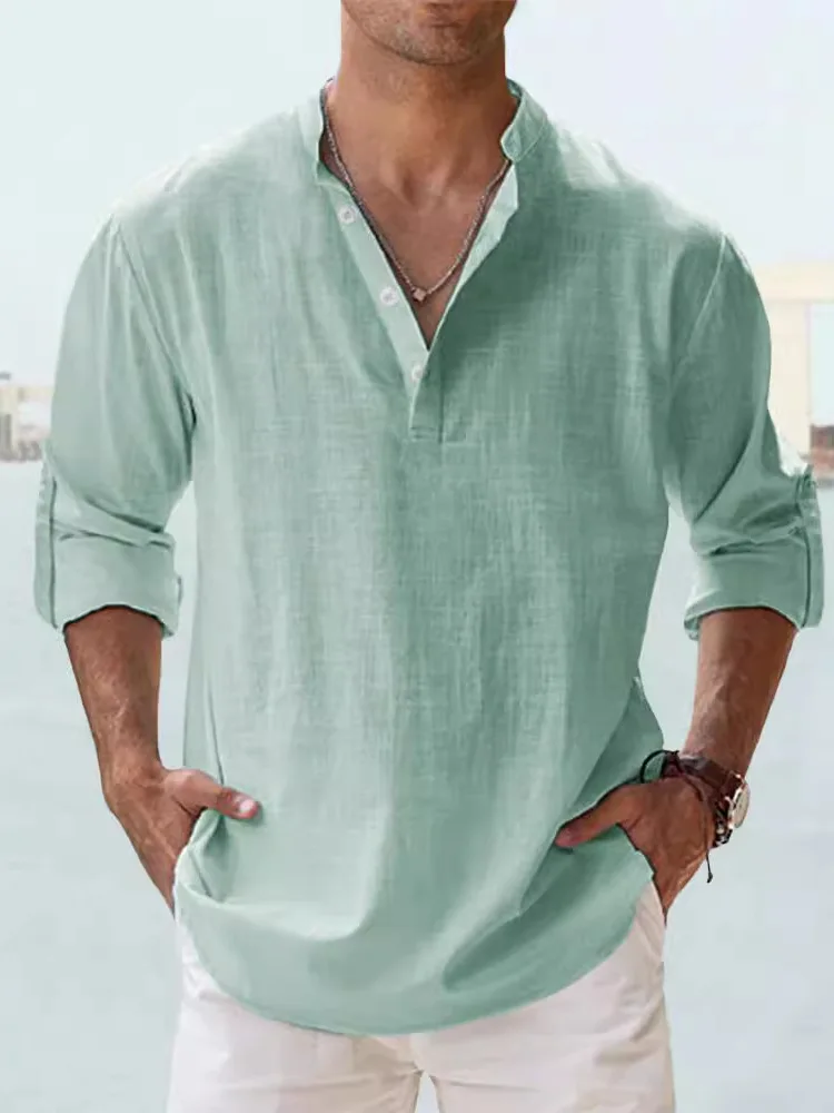 

Long Sve Stand up Collar irt T-irt Loose Fit Spring Season Regular Thin Chinese Manufacturer No Brand Registered