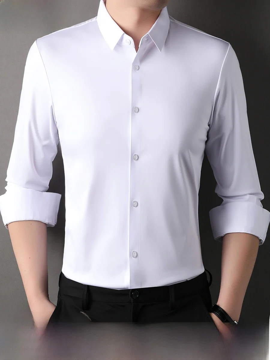 

Мужская шелковая рубашка TUCANO с длинным рукавом, профессиональная рабочая одежда, модный городской стиль, повседневная одежда на все сезоны