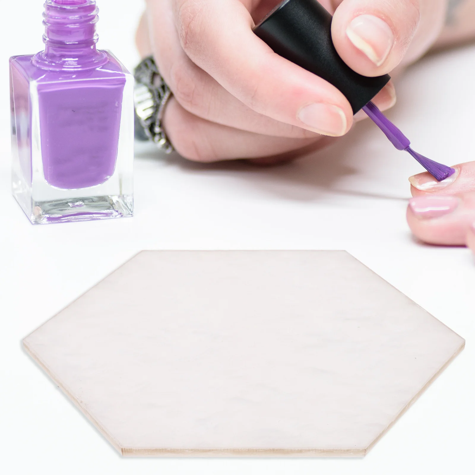 ถาดผสมสีทาเล็บเรซิ่น 2 ชิ้น ถาดผสมสีทาเล็บ ถาดโชว์สีทาเล็บ อุปกรณ์ทำเล็บ