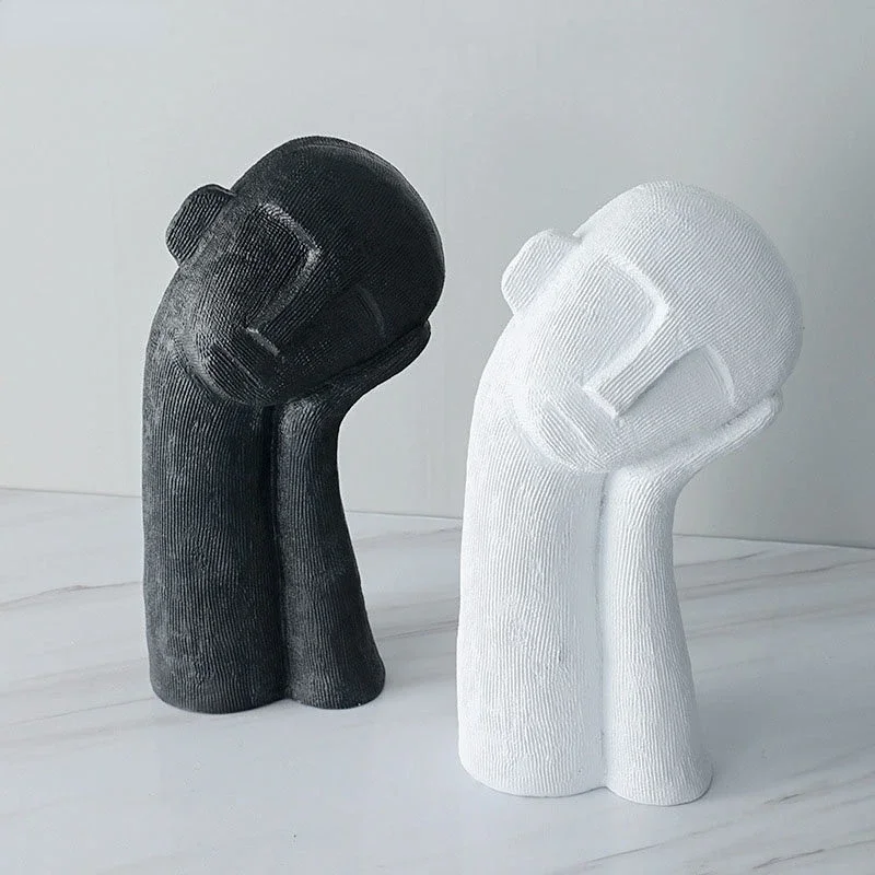 Resin Ornaments Crooked Head Sleeping Figures Decoration Character Sculpture Home Decor Crafts Furnishings Decorative Figurines