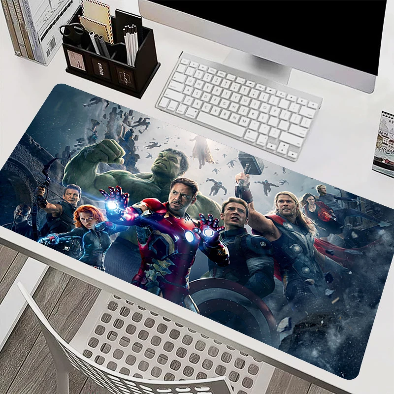 Marvel Hero The Avengers Mouse Pad Laptop XXL Anime Mousepad Gaming Keyboard Pad PC Accessories Gamer Cabinet Desk Mat HD Carpet