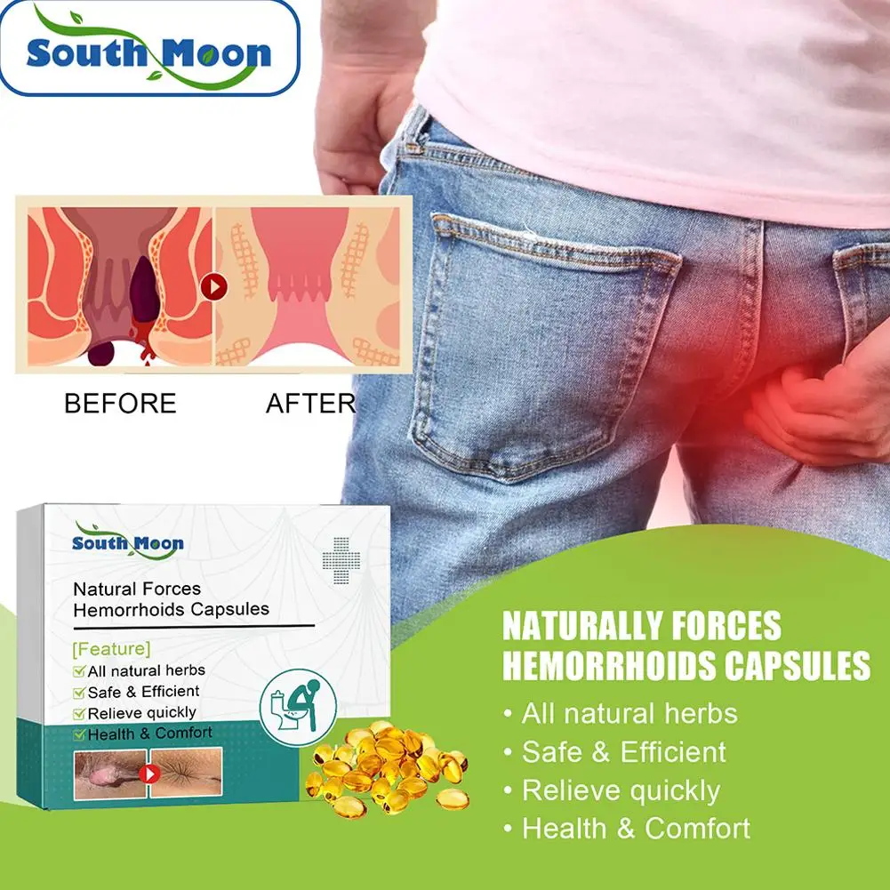 Hemorrhoid Relief Capsule Powerful Soothing Effect For Internal External Hemorrhoid Cream Pile External Anal Fissures Treat H1R7