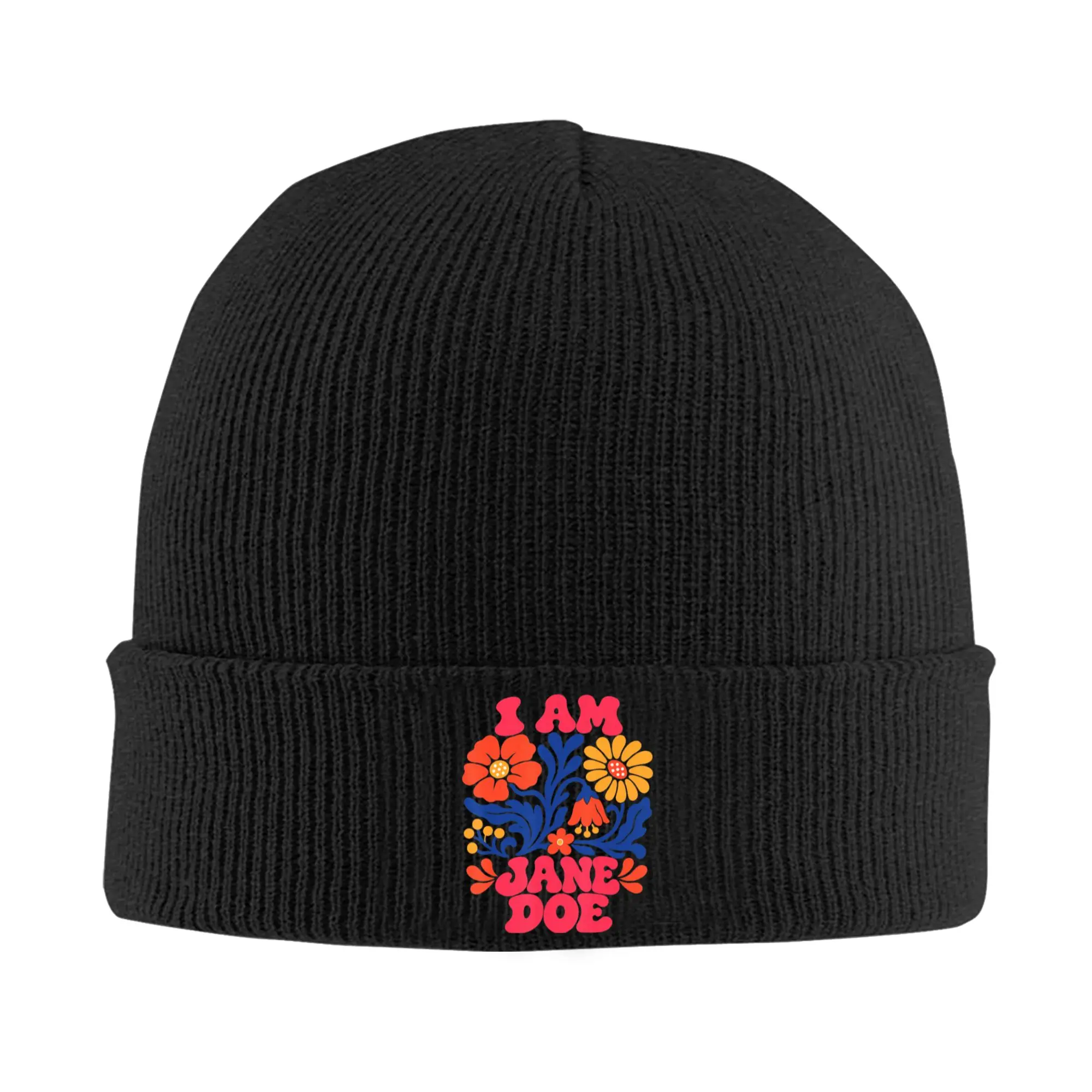 I Stand with Jane Doe Knitted Caps for Women Men Skullies Beanies Winter Hats Acrylic  Warm Caps