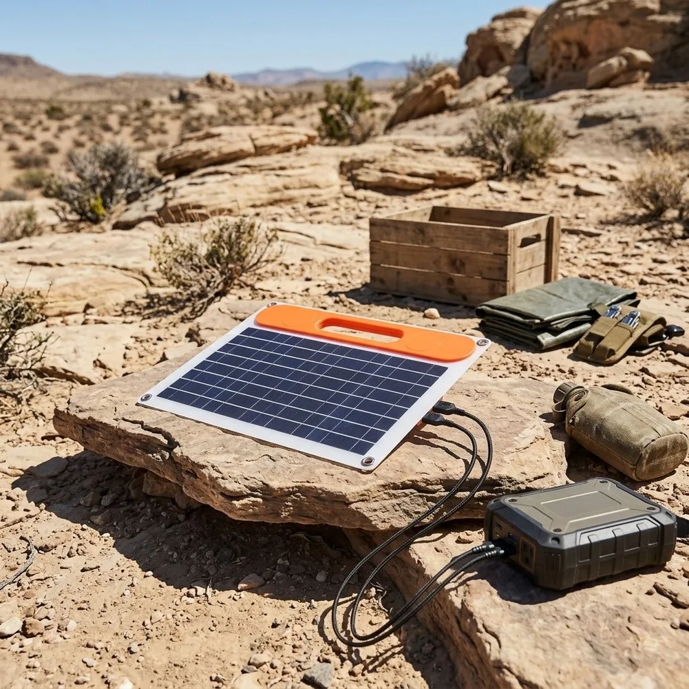 30W Solar Charging Panel with Dual USB Ports for For outdoor Use with Compatibility for Most USB-Powered Devices
