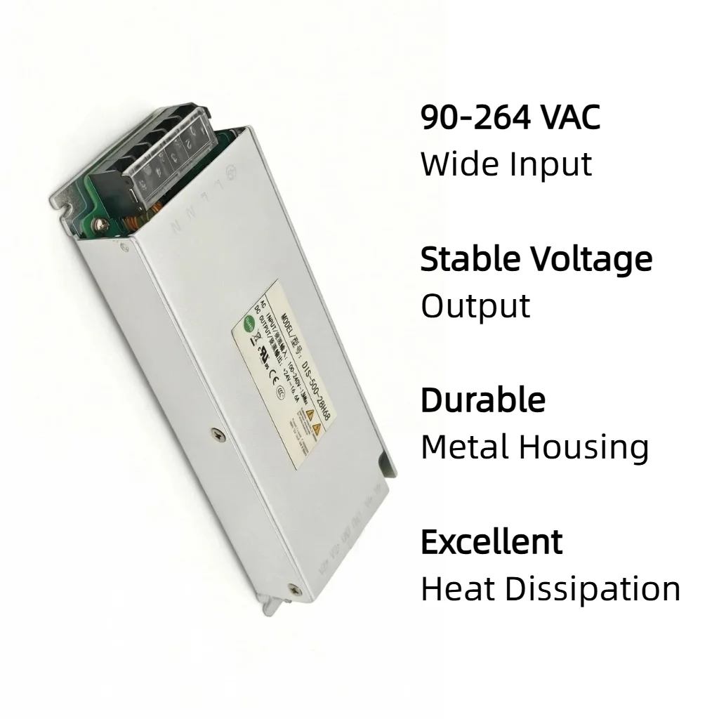 Compliant 500W AC-DC Dual Output LED Display Power Supply 90-264V 4.2V 60A + 3.2V 40A Active PFC 0.98 89% Efficiency