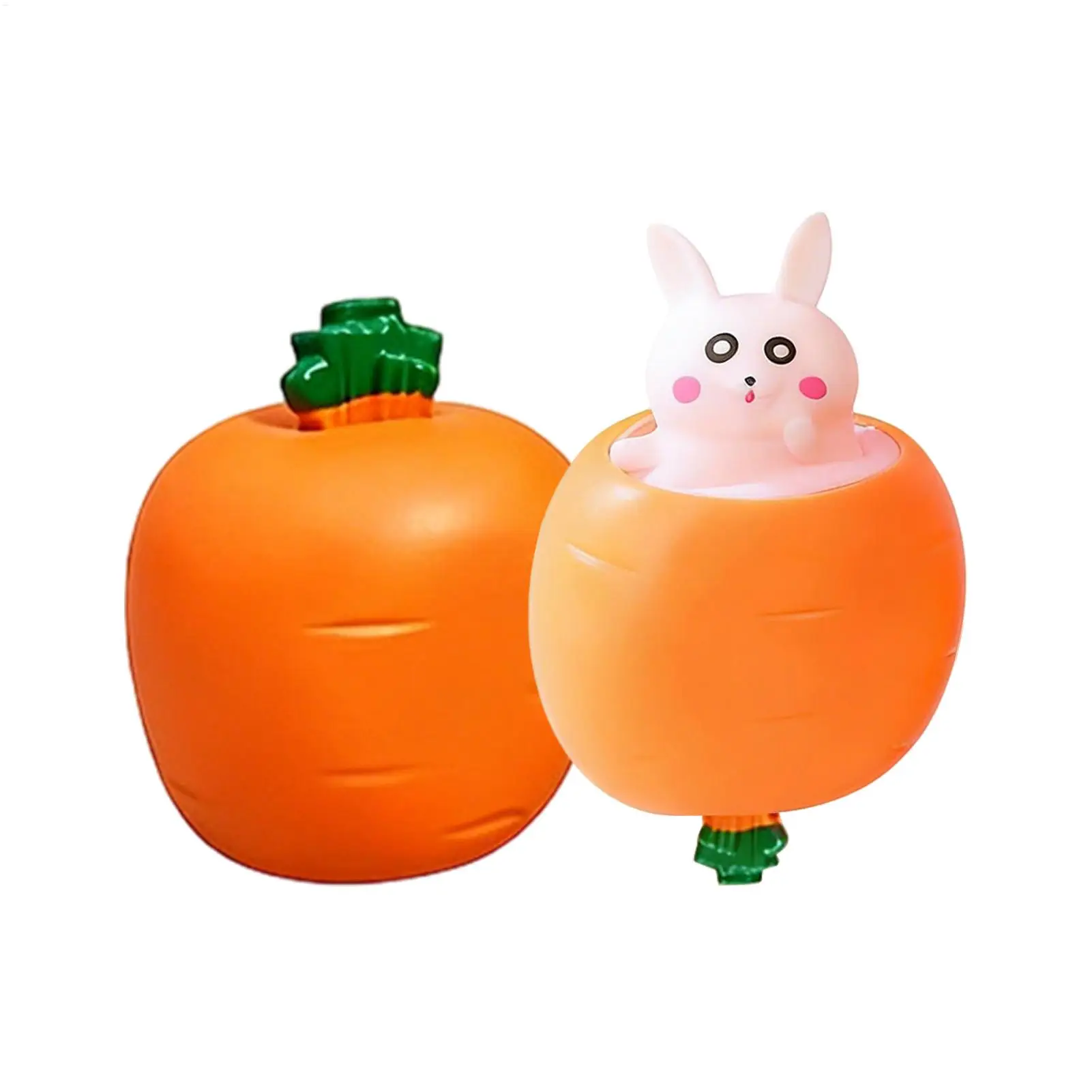 new Sensory Squeeze Toy 2pieces Carrot Bunny Easter Props Sensory Fidget Toys For Home School Classroom Dorm College Travel Car