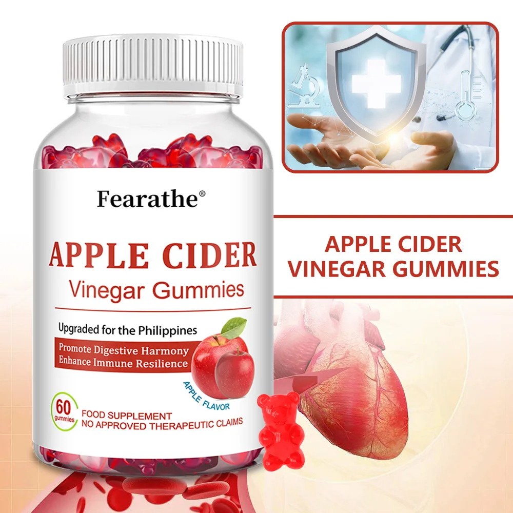 Apple Cider Vinegar Gummies - Weight Management, Promotes Balanced Intestinal Flora, Reduces Anxiety, Boosts Immunity