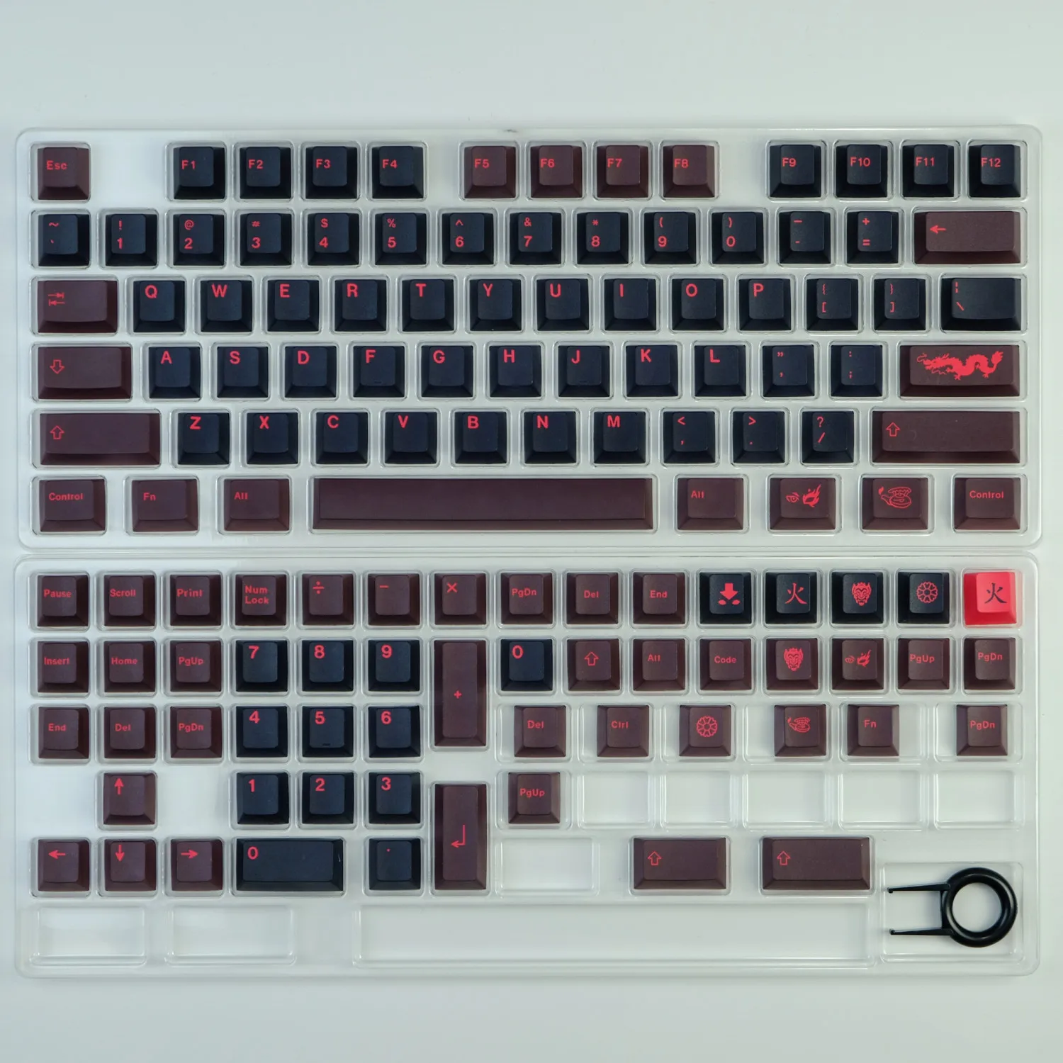 129 tasti GMK Red Dragon Copritasti PBT Keycap sublimazione della tintura Cherry Profilo per tastiera meccanica Cherry MX Switch