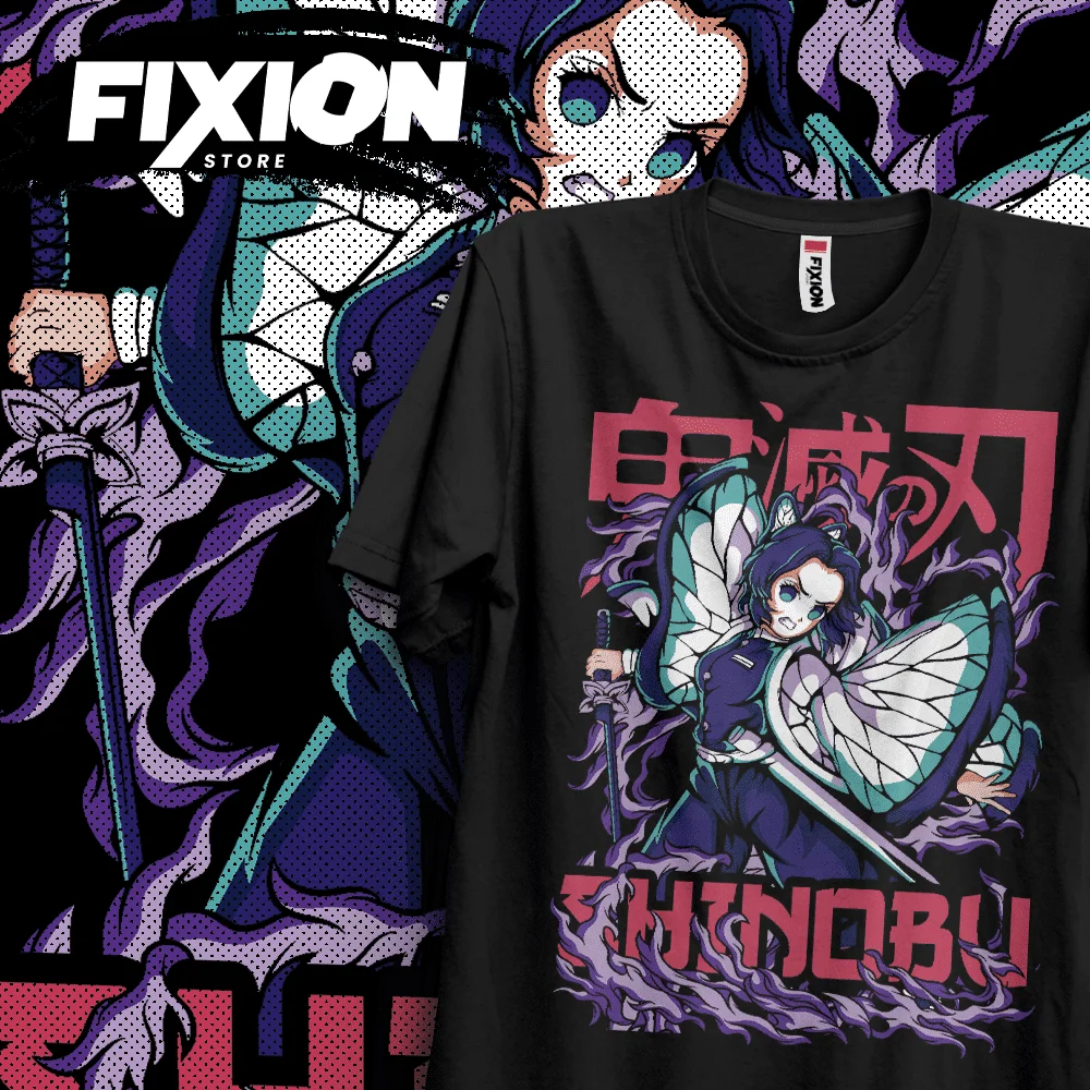 Anime T shirt Kimetsu no Yaiba – Shinobu #MA [N] Manga Tee