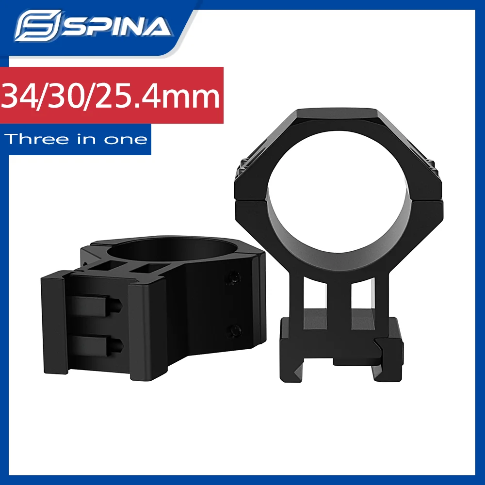 SPINA OPTICS 34mm 30mm 25.4mm Tactical Three In One Mount Rifle Scope Ring Picatinny Weaver 20mm Rail M4 A15.308.556.223 etc