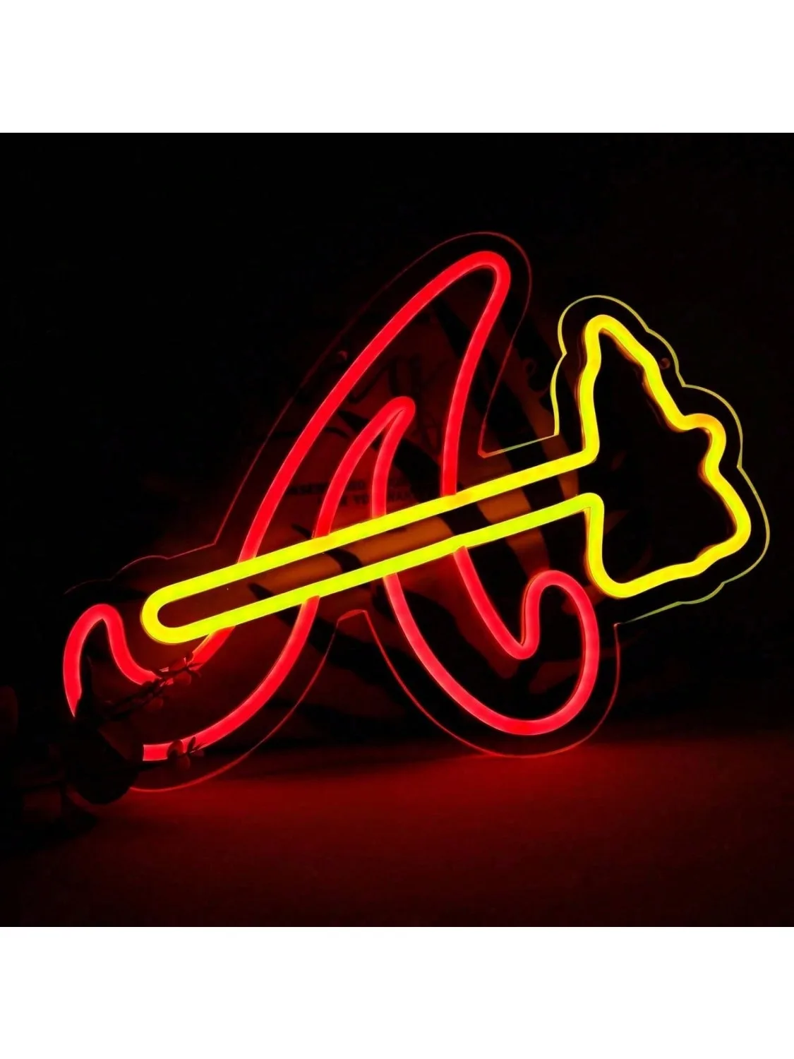 Néon de l'équipe de baseball pour décor de salle d'adolescente, style sportif, panneau néon à intensité variable pour pub, salon, bar de sport, maison, bar, décor de boîte de nuit