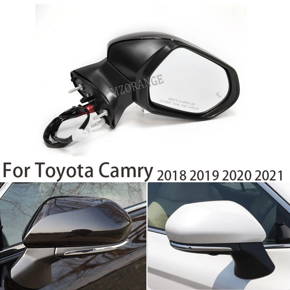 Rear View Mirror For Toyota Camry 2018 2019-2021 Car Side Wing Door mirrors  turn signal light blind spot glass lens  accessory