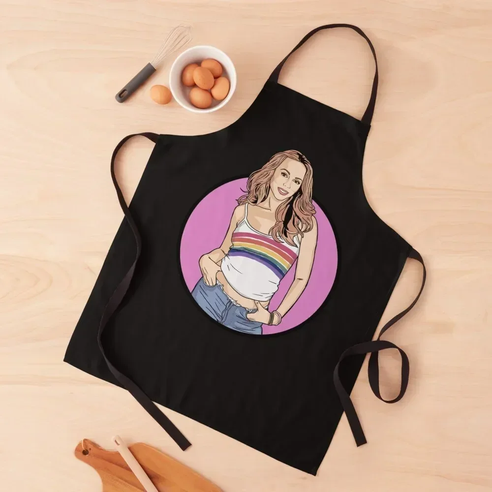 

Mariah Carey Rainbow Apron For Man Haircut men's barbecue Customizable Woman christmas Apron