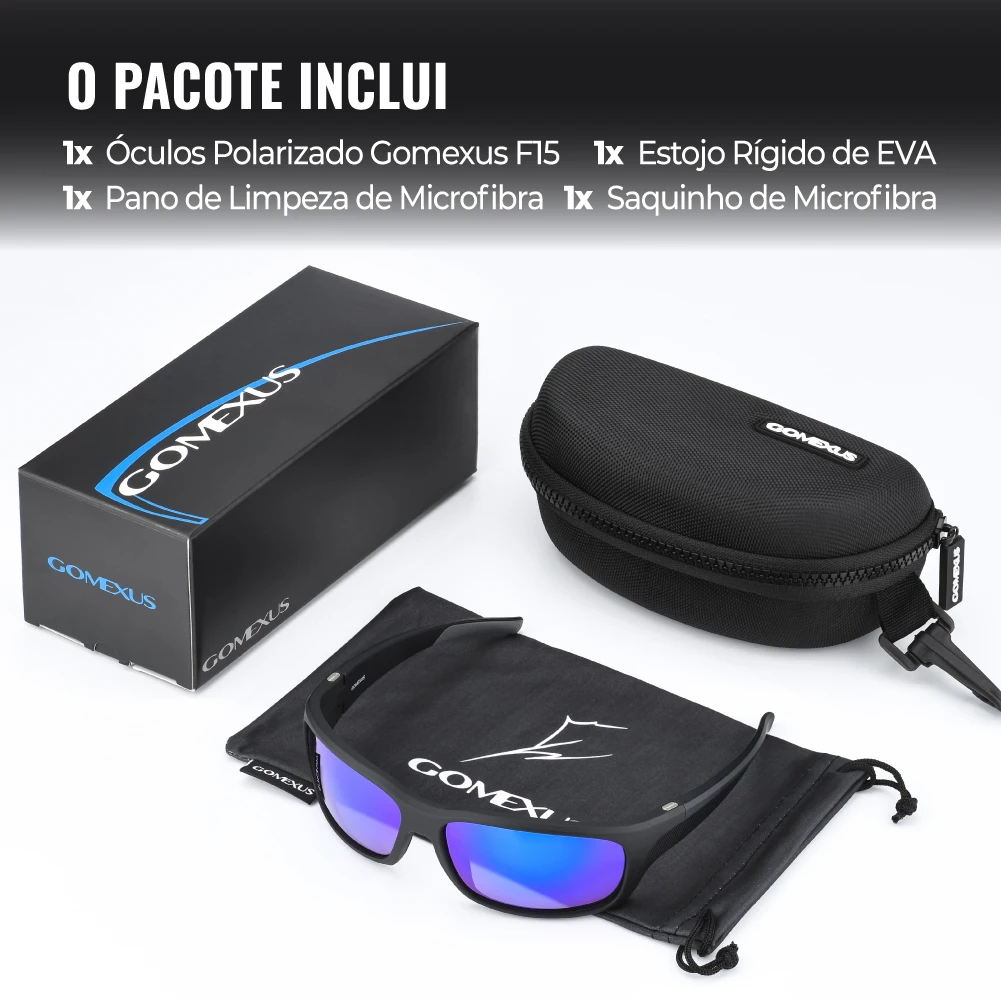 GOMEXUS CR-39 Polarisierte Angelbrillen für Herren, HD, Antibeschlag, UV400, ultraleichte Sportbrille für Karpfen-, Hecht- und Meeresangeln – Detail 16