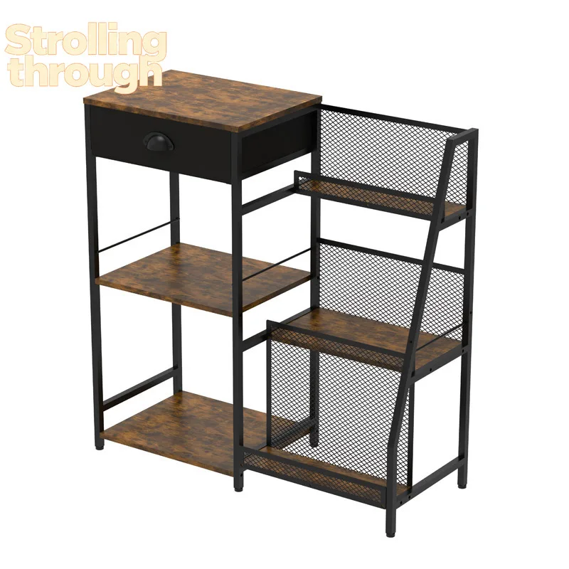 

Современная минималистичная многофункциональная подставка для кофемашины, держатель для кофейных чашек, кухонная полка для хранения с выдвижным ящиком