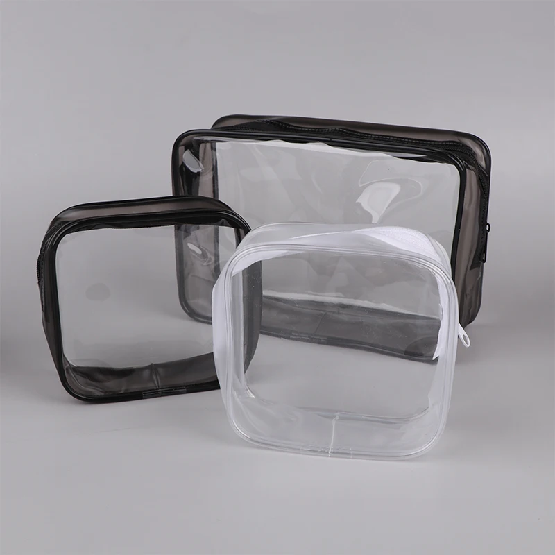 1Pc Clear Makeup Bag Fashion trasparente Travel Portable Mini Wash Storage Bags Women Zipper Organizer Cosmetic Bag