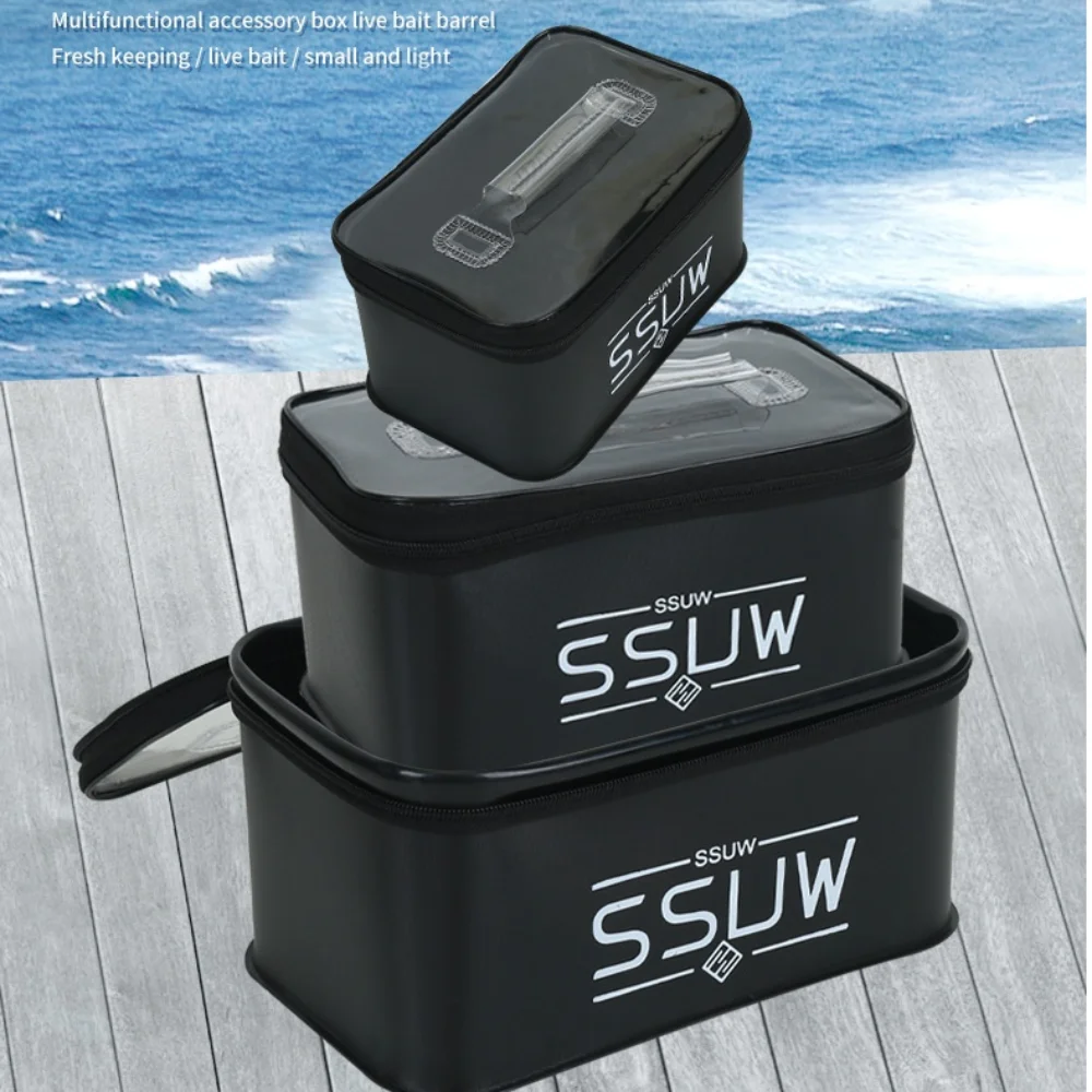 

New S M L EVA Live Fish Bucket Breathable Carrying Handles Collapsible Outdoor Water Tank Portable Fold Fishing Bucket Travel
