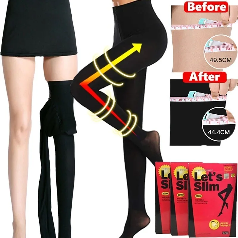 Slimming Pantyhose Women Slim Tights Compression Stockings Sculpting Varicose Veins Fat Calorie Burn Leggings Shaping Stocking