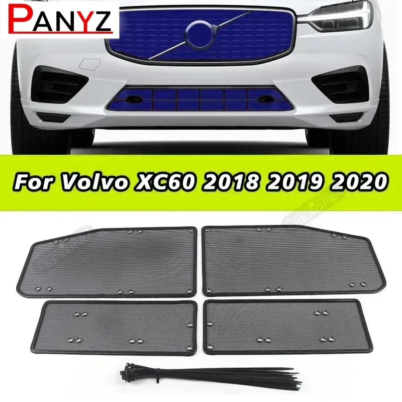 

Stainless Front Grille Insert Net Insect Screening Mesh Cover Trim for Volvo XC60 2018 2019 2020 Sport
