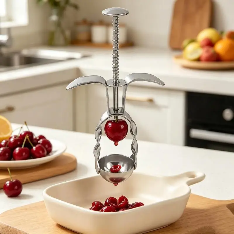 * Hot Stainless Steel Cherry Olive Pitter Red Dates Jujube Core Remover Tools Multipurpose Fruit Corer Pit Kitchen Gadget Tools