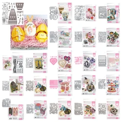 2025 New Die Stamps Hearts in Bloom Gift Boxes Die Easter Box Craft Metal Cutting Dies Holiday Mould DIY Scrapbooking Card Gift