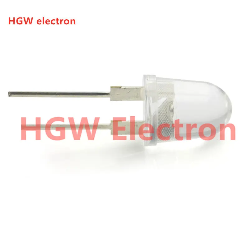 10pcs 10mm bullet white light 0.75w F10 white transparent round super bright white light LED