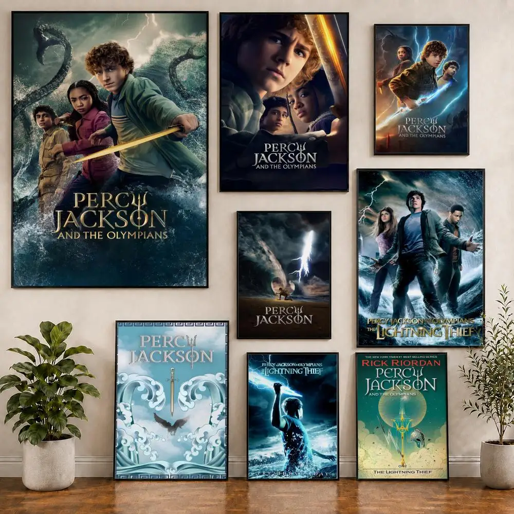 Affiche d'aventure fantastique Percy Jackson en PVC HD, autocollante, moderne, pour la maison, le bureau, le salon, la salle à manger, décoration murale