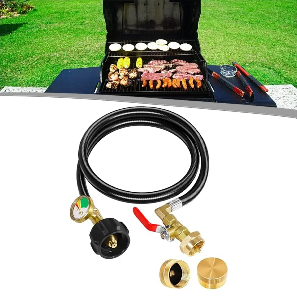 

For 1 Lb Propane Bottles Control Valve 3FT Refill Hose Outdoor Use Propane Refilling 3ft Propane Refill Hose Included