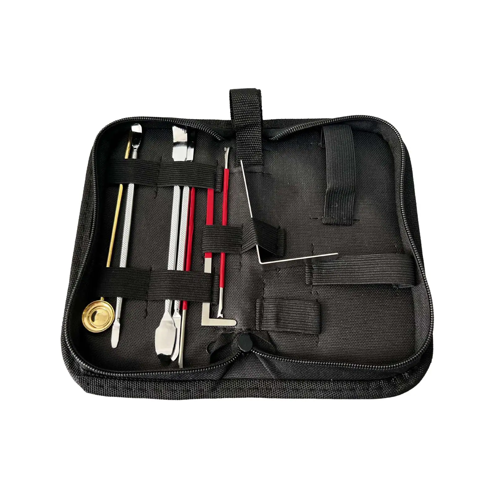 8Pcs Stainless Steel Repair Tool Kit with Carry Case Woodwind Instrument Maintanance Kit for Piccolo Clarinet Flute Oboe