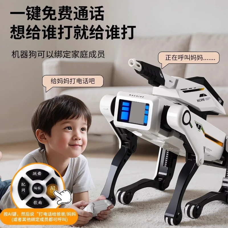 Ai Artificial Intelligence Robot Dog Mechanical Remote Control Conversational Electric Toys Voice Companionship Trendy Toys Gift