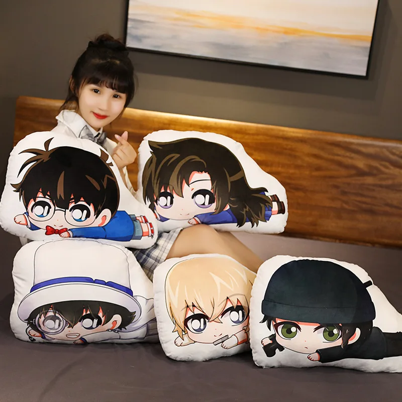 20/35/45cm Hot Sale Anime Pillow Detective Conan Mouriran and Kid The Phantom Thief Plush Doll Plush Filled Sofa Decorations Toy