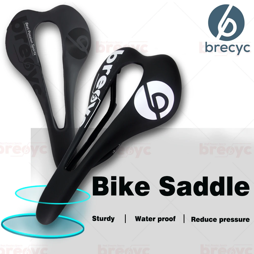 Full Carbon Fiber Bicycle Seat Cushion, Bicycle Saddle, Matte Black, White, 145x270mm, MTB Road Bike