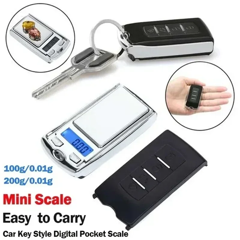 1PC Portable Mini Digital Pocket Scales 100g 0.01g for Gold Sterling Jewelry Gram Balance Weight Car Key Electronic Scales