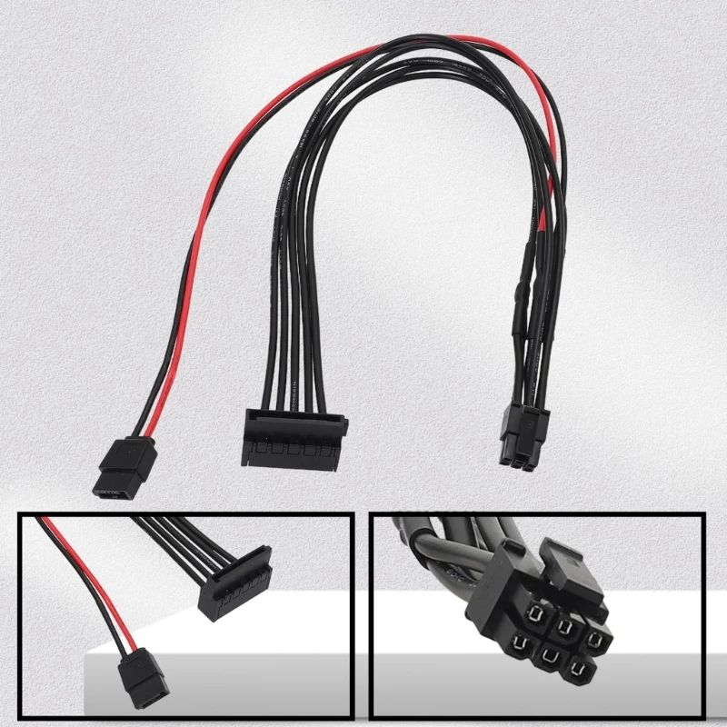 Flexible SATAs 15Pin to 6Pin Power Extension Cable Supporting Additional Hard Drive And Opticals Drive For PC Case 77JC