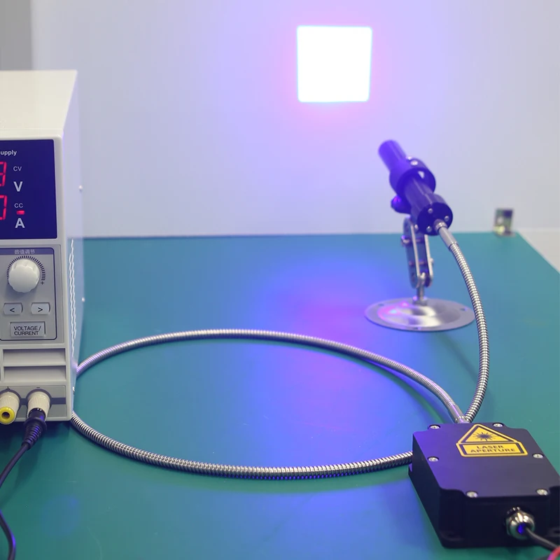 Fiber Coupled Lasers 405nm 2W 3W 6W 9W 12W 400um Violet Laser Module Material Evidence Investigation Laser Light Source