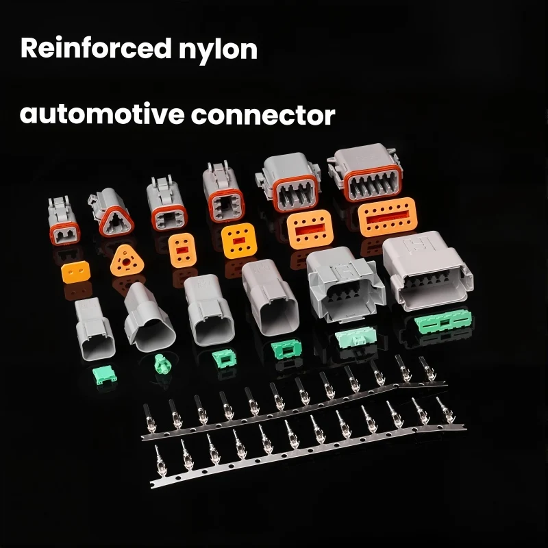 

Deutsch DT Series Waterproof Connector Kit DT06-2S DT04-2P 2P 3P 4P 6P 8P 12P Wire Plug with Pins 22-16AWG for Car Motor