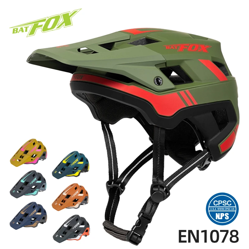 

BATFOX Mountain Road Bike Helmet Integrally-molded Cycling Helmet Ultralight Safety Protective Cap Men Women MTB Bicycle Helmets