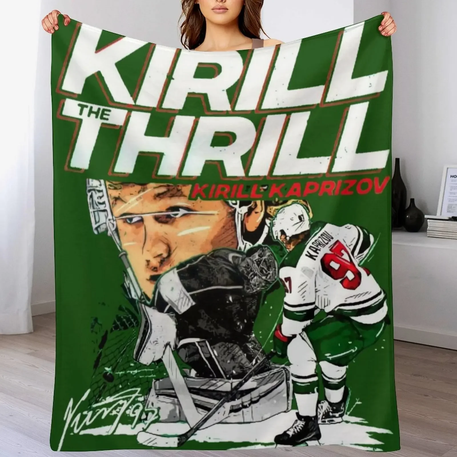 

Kirill Kaprizov Throw Blanket anime Bed linens Luxury St Hairy Blankets