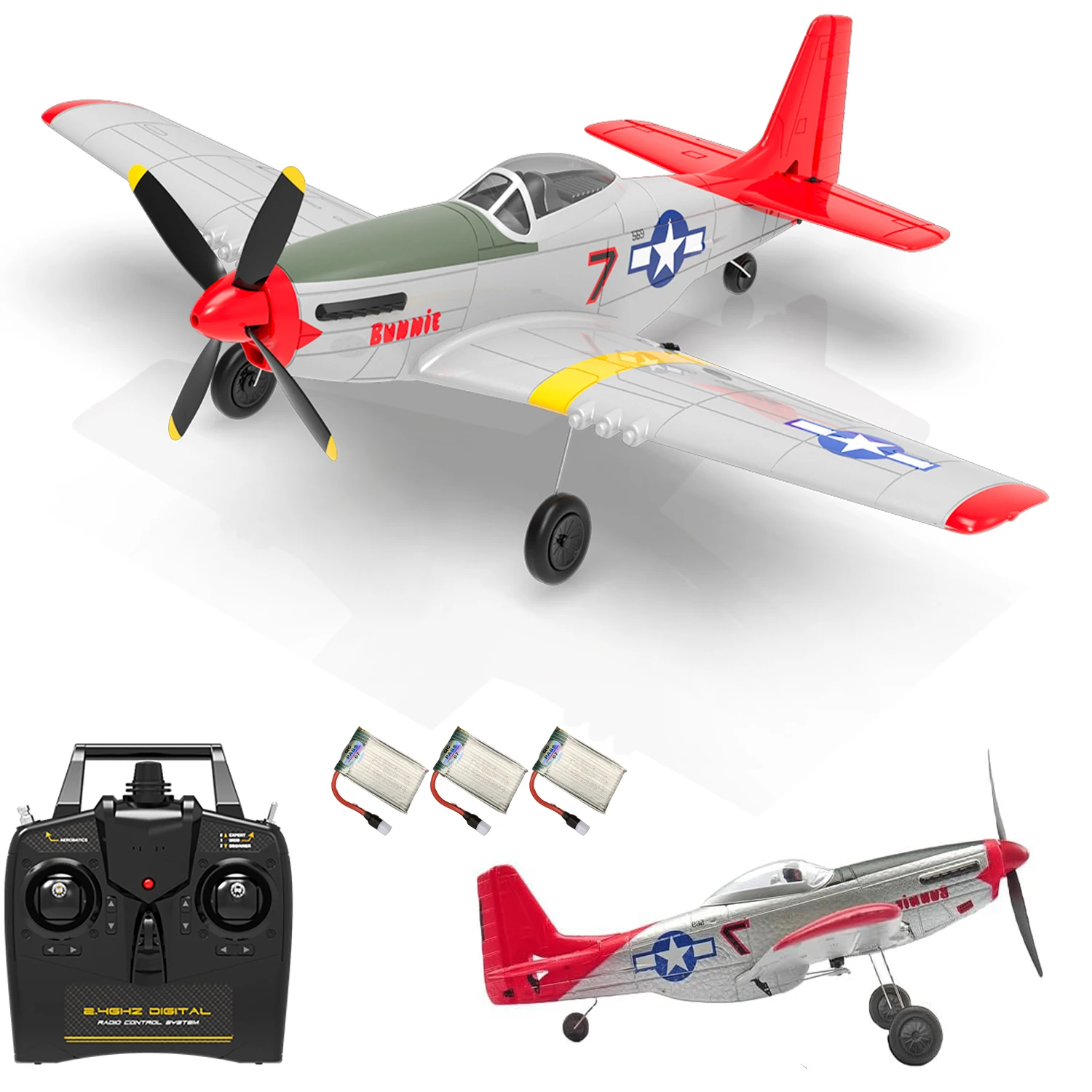 400MM  P51 P51D Mustang Remote Control Aircraft 4CH  Aerobatic Fight Brushless RC Plane For Professional