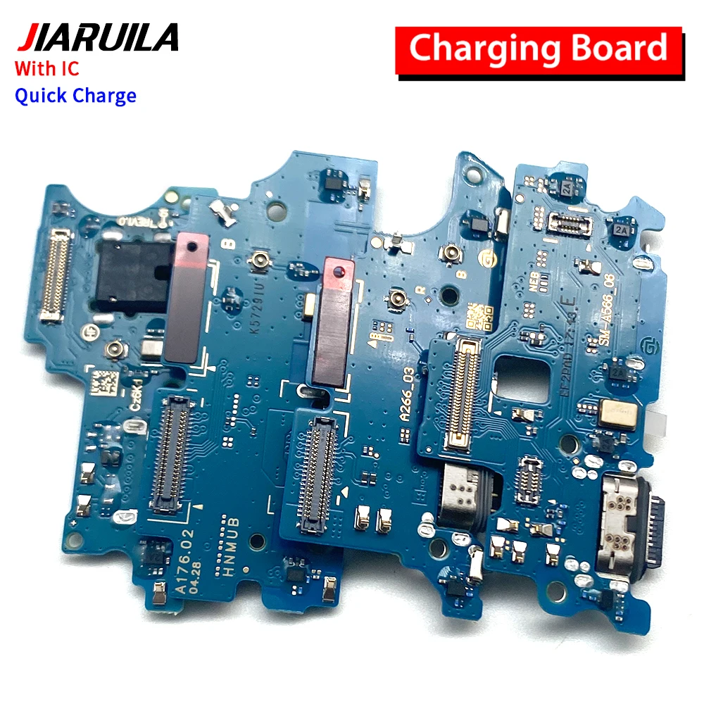 50Pcs，For Samsung A07 4G A17 A26 M55 M56 5G USB Charging Port Mic Microphone Dock Connector Board Flex Cable Repair Parts